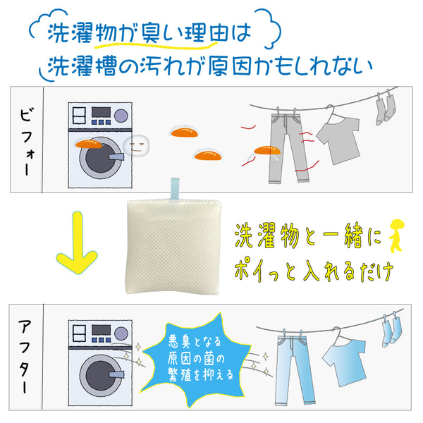 【洗濯補助ボール 1個入】日本製 送料無料 洗濯機 洗剤 洗浄 消臭 除菌 抗菌 カビ ニオイ カビ取り 匂い取り 部屋干し 生乾き防止 脱塩素ボール マグネシウム 磁気活水セラミクス 1000円ポッキリ