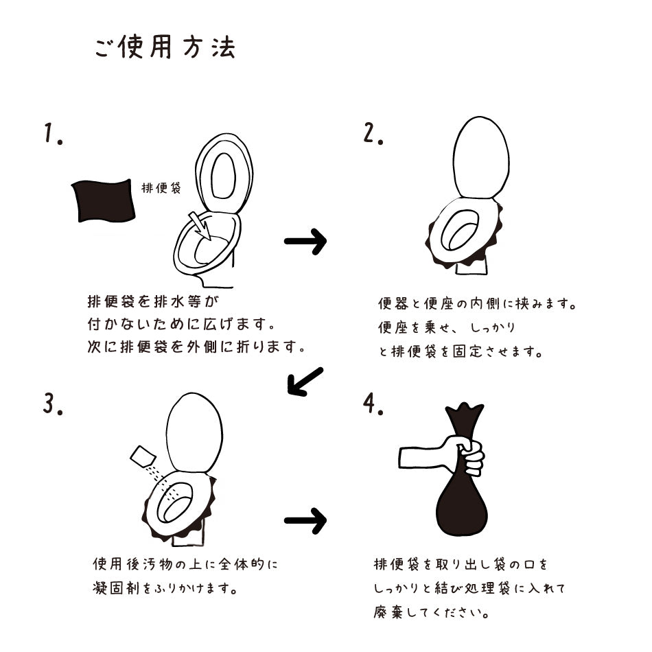 トイレちゃんセーフ 10回分】日本製 送料無料 災害用簡簡易トイレ 非常