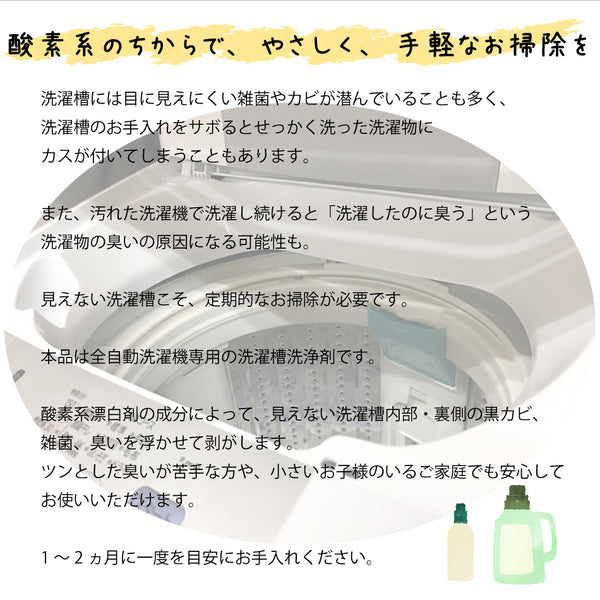 【全自動洗濯機専用 洗濯槽クリーナー 2個入】日本製 送料無料 洗濯機 洗剤 クリーナー 洗浄 消臭 除菌 カビ取り 匂い取り 洗濯機洗浄 1000円ポッキリ