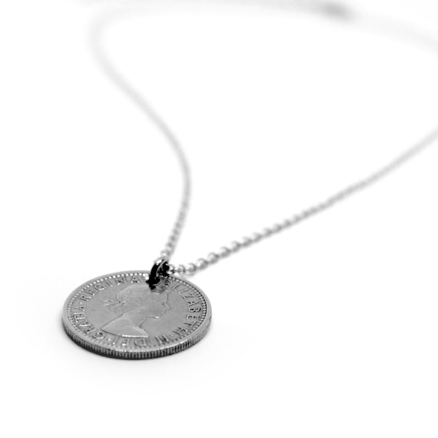 シックスペンスコイン ネックレス コイン 金属アレルギー ニッケルフリー レディスネックレス コイン シックスペンスコイン 日本製 送料無料 –  アイボリー製造所